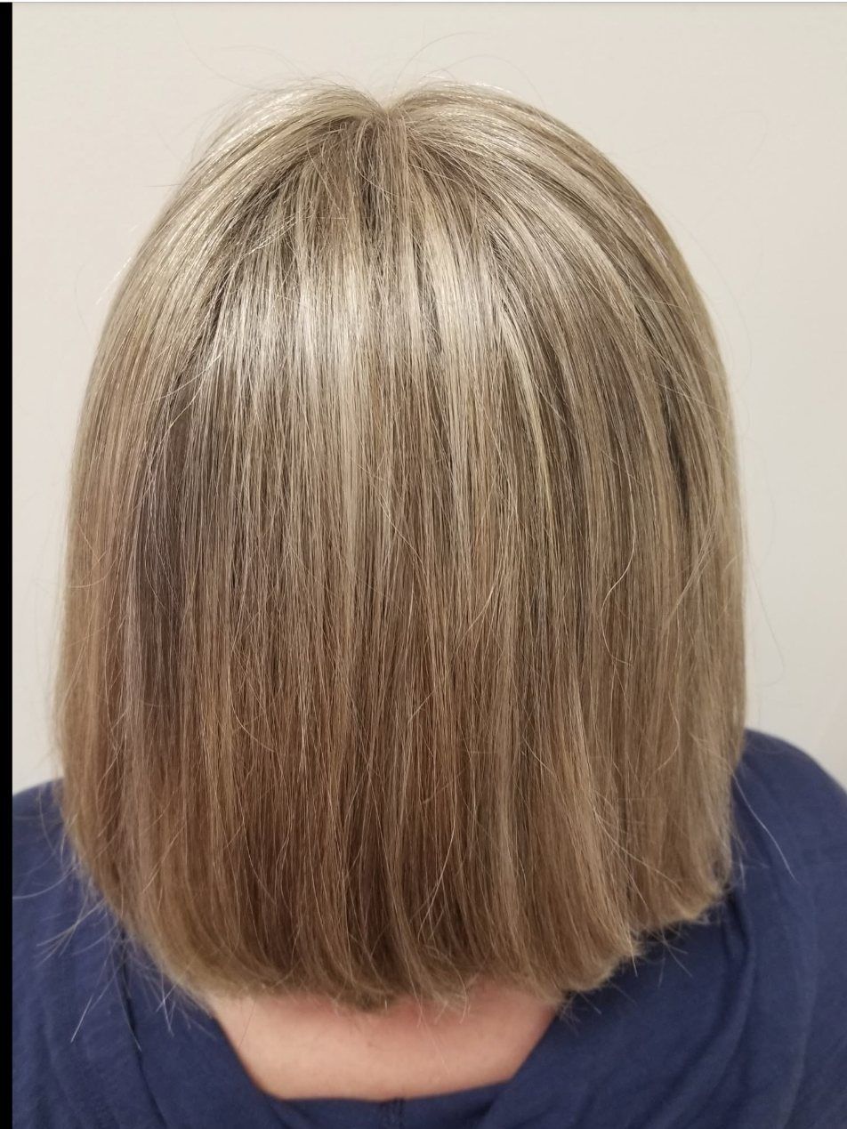 Highlighted long bob